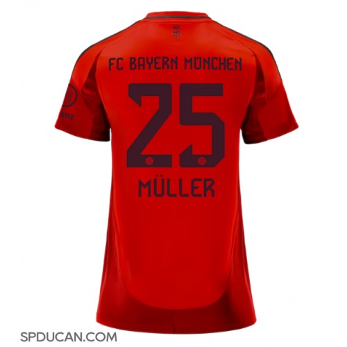 Zenski Nogometni Dres Bayern Munich Thomas Muller #25 Domaci 2024-25 Kratak Rukav